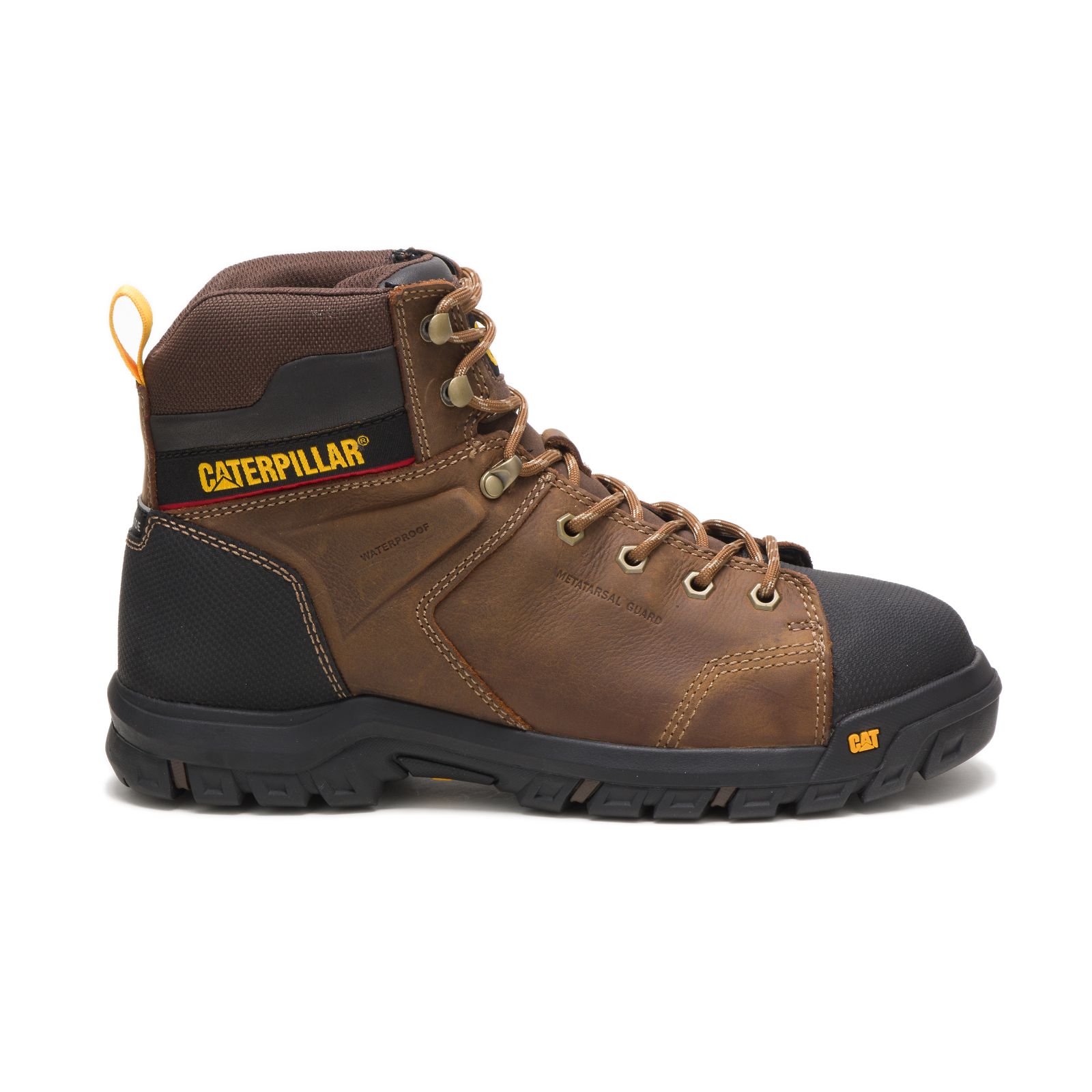 Caterpillar Wellspring Waterproof Metatarsal Guard Steel Toe Philippines - Mens Steel Toe Boots - Brown 03426FNRI